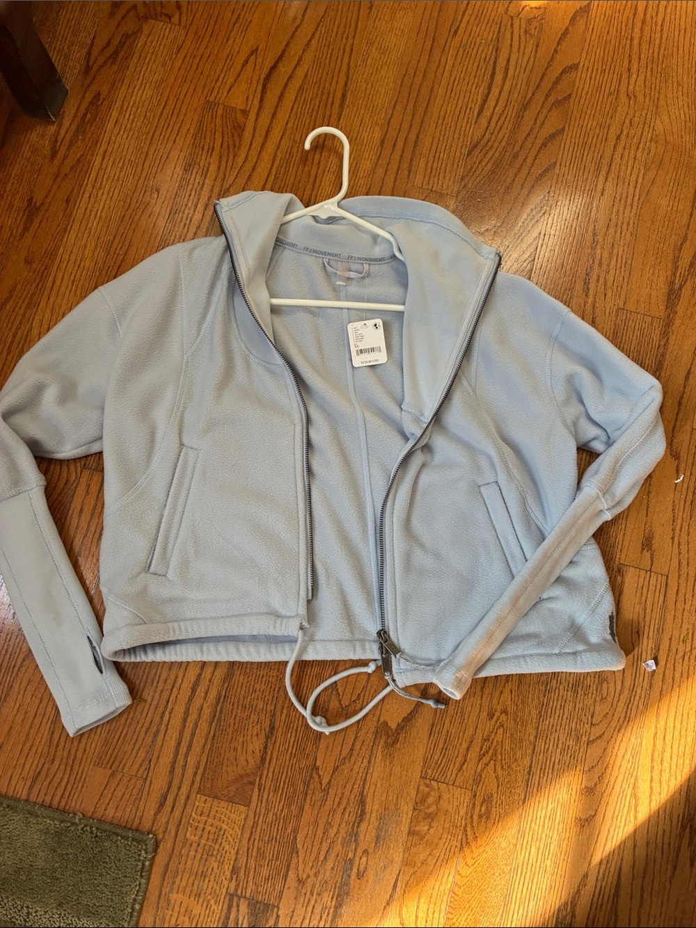 Free people movement light  Blue Women's Fleece Jacket - Casual Zip Front NWT